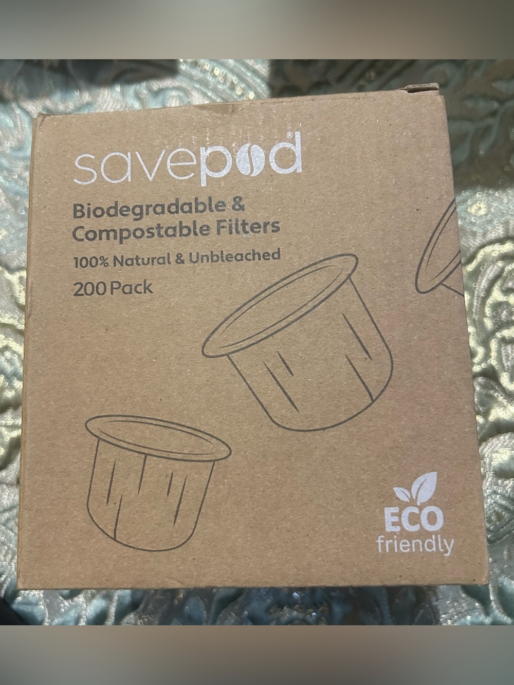 Biodegradable and compostable Coffee Pod filter - Brown 200pack